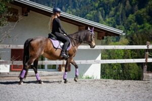 Young girl taking horseback riding lessons at Ridge Meadow Horse Farm in York, PA